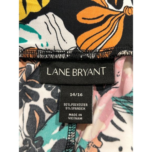 Layne Bryant Floral Wide Leg Culottes Elastic Waist Pockets Size 14/16 - Picture 8 of 10